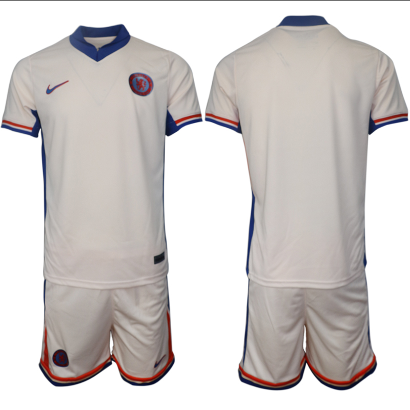 Men 2024-2025 Club Chelsea away Cream blank Soccer Jersey